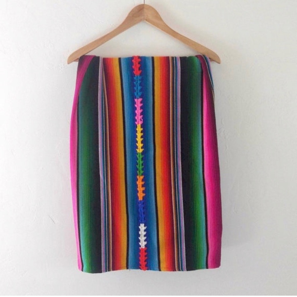 Vintage Mexican Serape Blanket